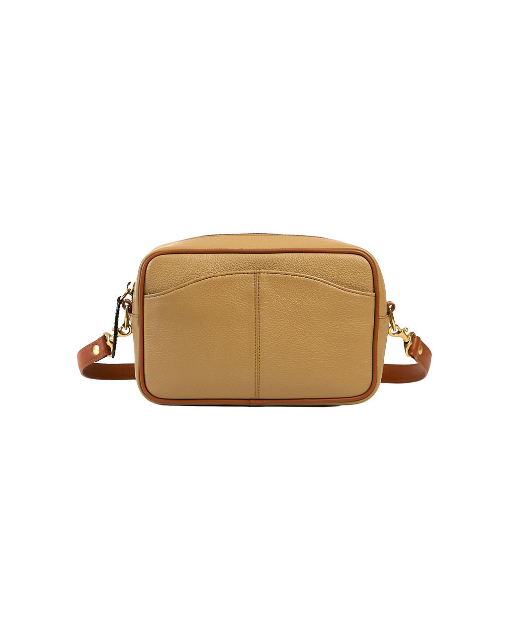 Paola — Leather Crossbody Camera Bag palomino with camel