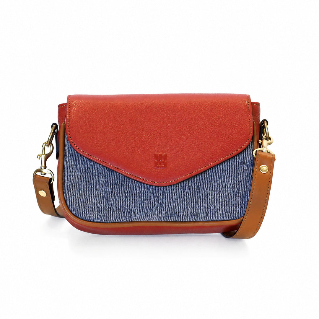 Julia — Mini Crossbody Bag in Leather red