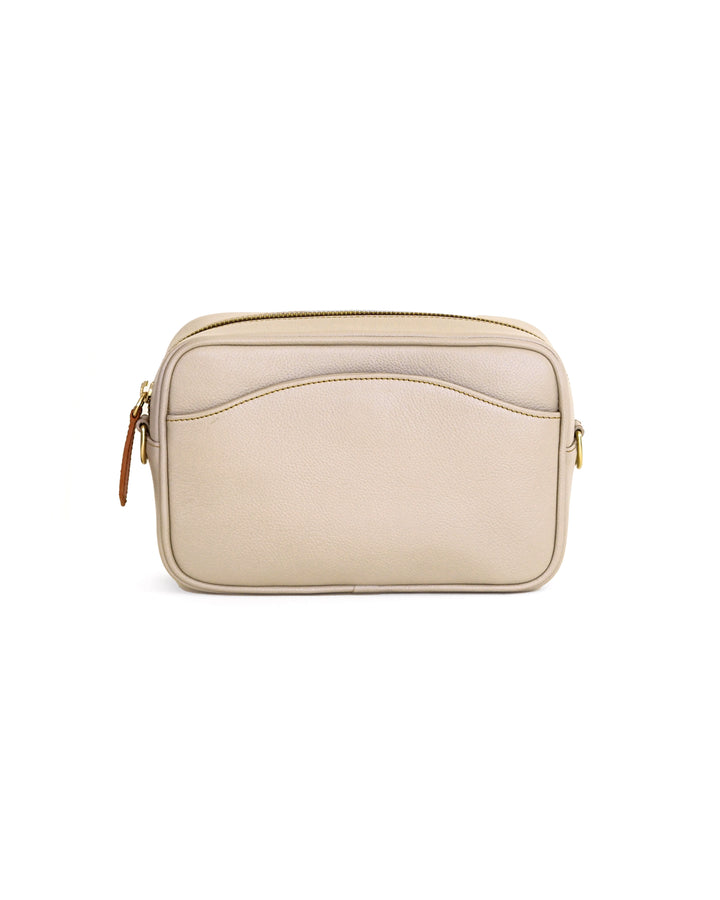 Paola Icon — Leather Crossbody Camera Bag LT stone